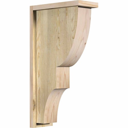 Ekena Millwork Ridgewood Rough Sawn Corbel w/Backplate, Douglas Fir, 6"W x 14"D x 26"H COR06X14X26RID01RDF